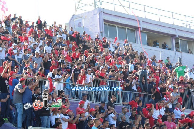 فيديو : الحسم النهائي ينتقل الى ارض الناصرة يوم الثلاثاء بعد التعادل 1-1 واكثر من 4500 مشجع ساند الفريق القسماوي 